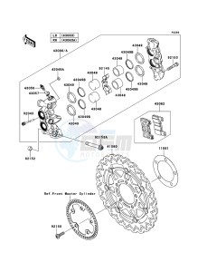 Z1000 ABS ZR1000EDFA FR XX (EU ME A(FRICA) drawing Front Brake