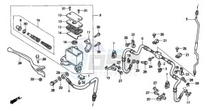 TRX300 FOURTRAX 300 drawing FR. BRAKE MASTER CYLINDER