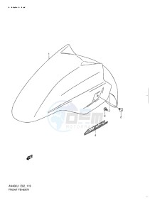 AN400 ABS BURGMAN EU drawing FRONT FENDER