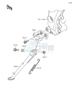 Z1000 ABS ZR1000GGF FR GB XX (EU ME A(FRICA) drawing Stand(s)