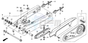 CBF600N drawing SWINGARM (CBF600S8/SA8/N8/NA8)