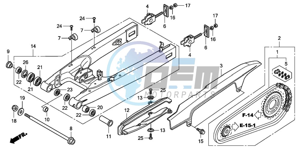 SWINGARM (CBF600S8/SA8/N8/NA8)