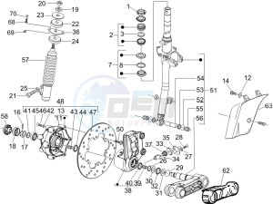 LX 50 2T drawing Fork - steering tube - Steering bearing unit