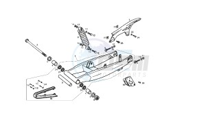 SENDA SM BAJA - 125 CC EU2 & EU3 drawing SWING ARM - SHOCK ABSORBER MY06