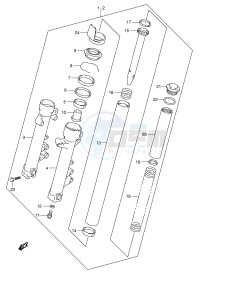 GSF600 (E2) Bandit drawing FRONT FORK DAMPER (MODEL Y K1 K2)