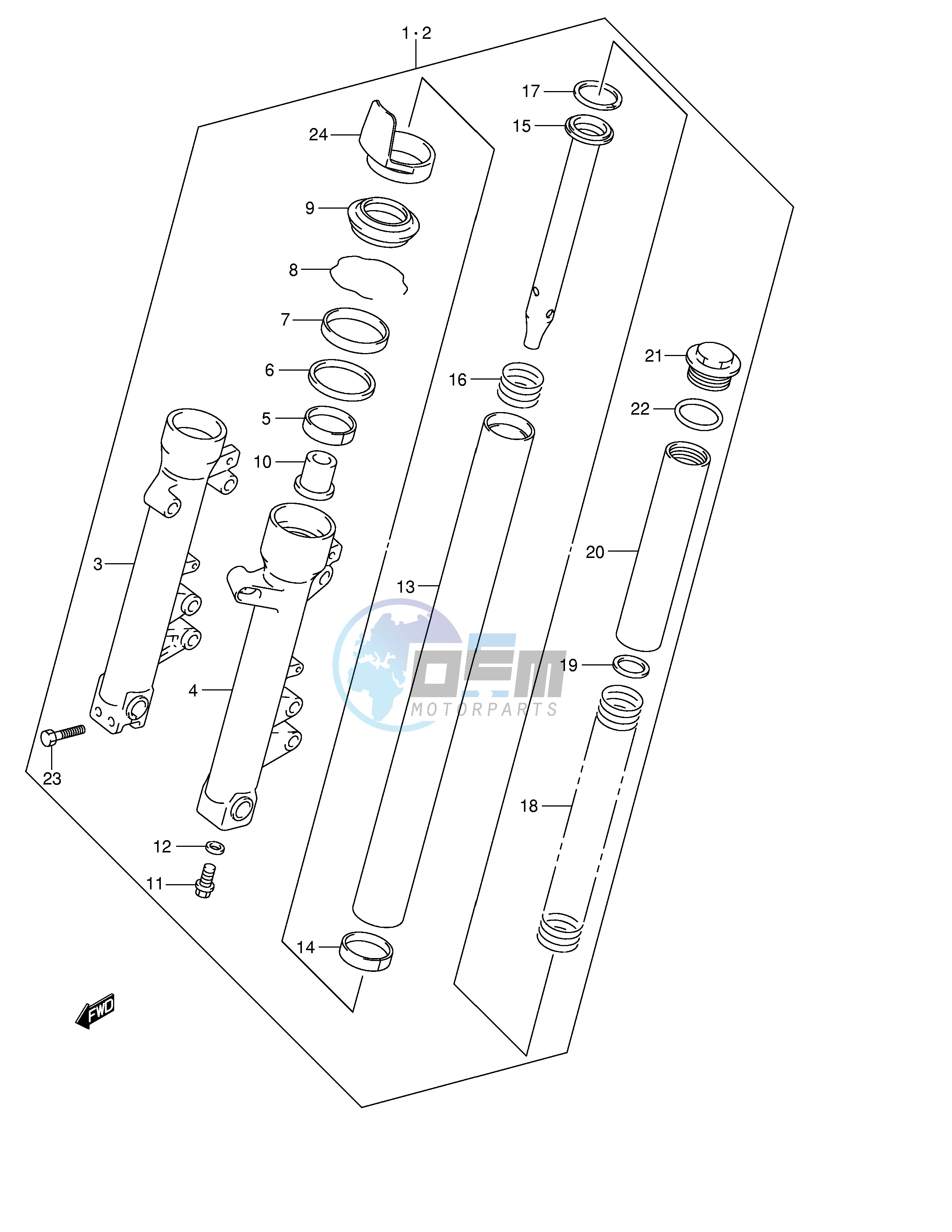 FRONT FORK DAMPER (MODEL Y K1 K2)