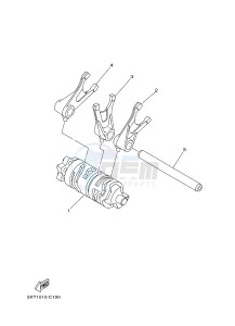 XT250 XT250F SEROW (1YBE) drawing SHIFT CAM & FORK