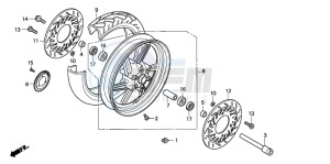 CBF600S drawing FRONT WHEEL