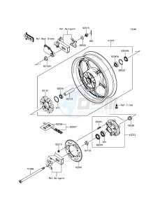 NINJA 300 EX300AEF XX (EU ME A(FRICA) drawing Rear Hub