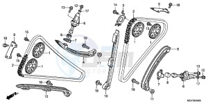 VFR800XC drawing CAM CHAIN/TENSIONER