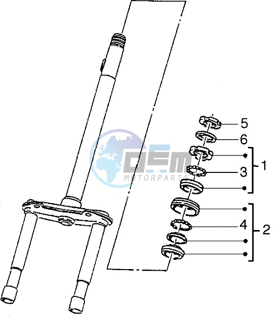 Steering bearing ball tracks