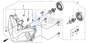 CBR600F drawing HEADLIGHT