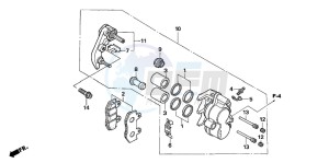 SH125R drawing FRONT BRAKE CALIPER