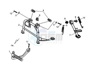 SYMPLY 150 drawing CENTRAL STAND - SIDE STAND - KICKSTARTER PEDAL