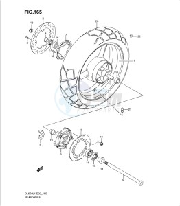 DL650 drawing REAR WHEEL (DL650AL1 E19)