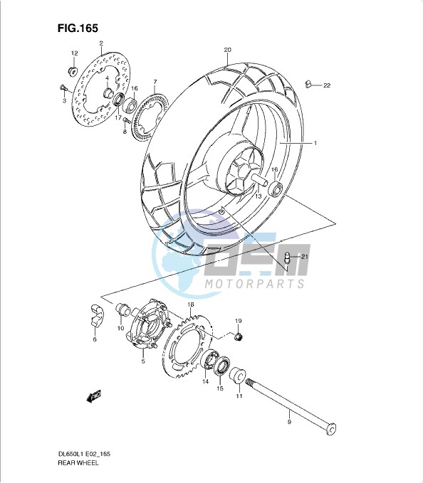 REAR WHEEL (DL650AL1 E19)