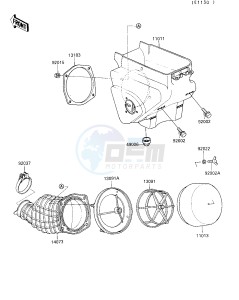 KX 250 G [KX250] (G1-G3) [KX250] drawing AIR CLEANER