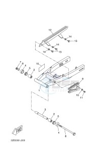 WR125X (22B8 22B8 22B8) drawing REAR ARM