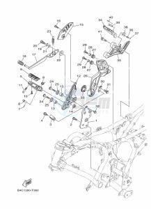 MT-07 ABS MTN690-U (B8M3) drawing STAND & FOOTREST 2