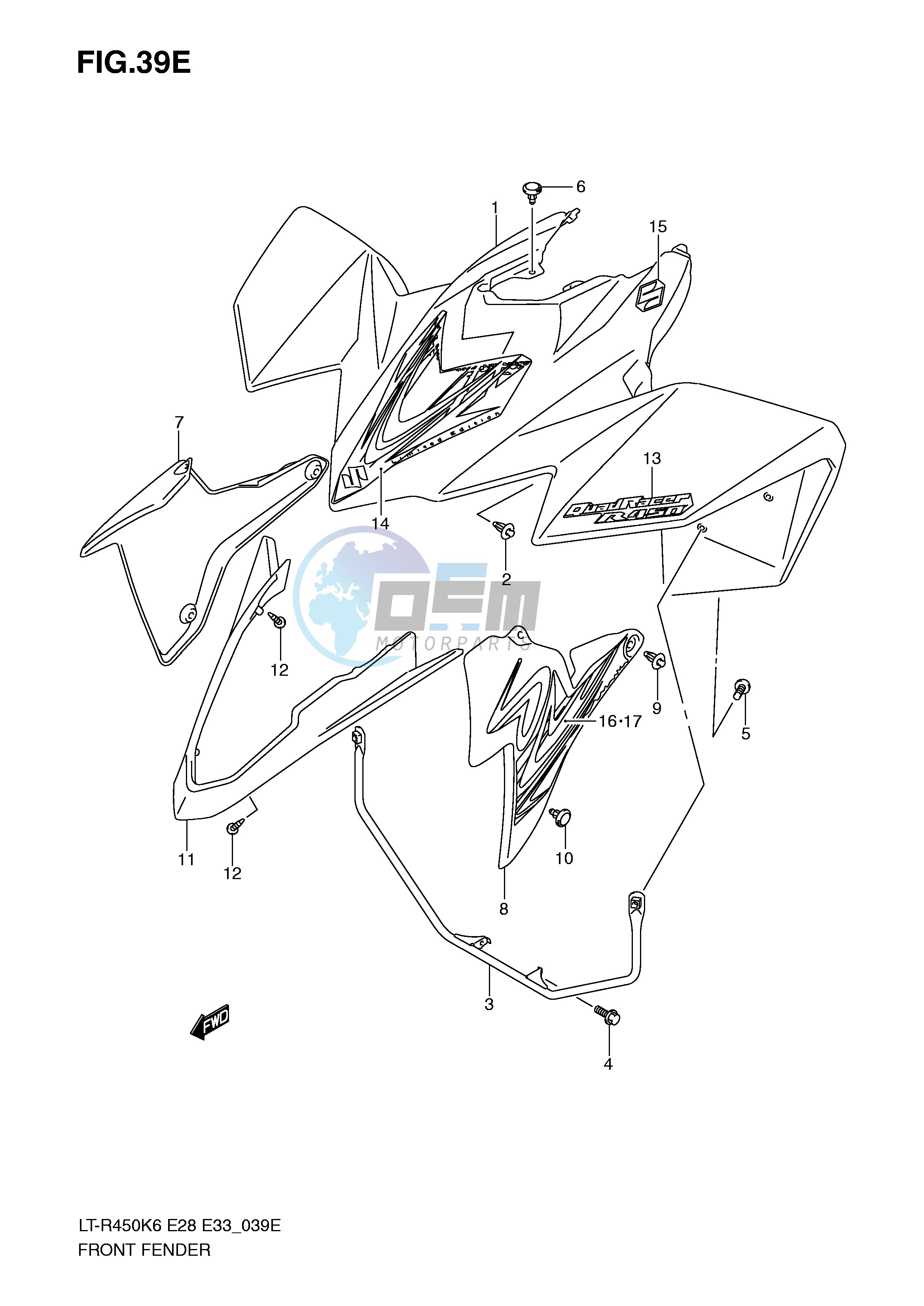 FRONT FENDER (LT-R450ZK9)