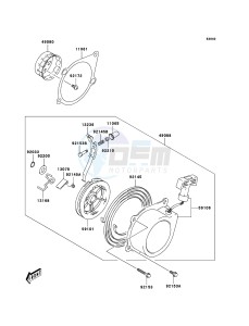 KFX50 KSF50A6F EU drawing Recoil Starter