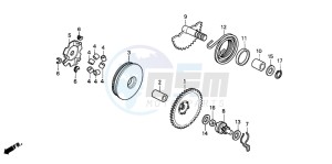 PK50SM drawing DRIVE FACE / KICK STARTER SPINDLE