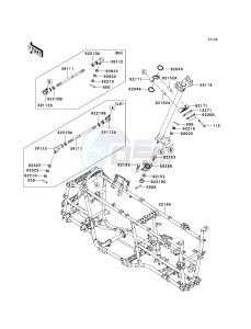 KVF 750 B (BRUTE FORCE 750 4X4I) (B6F-B7FA) B6F drawing FRAME