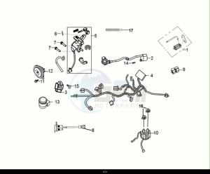 SYMPHONY 50 (XF05W1-EU) (E5) (M1) drawing WIRE HARNESS