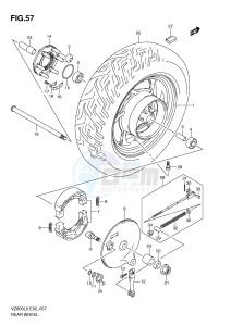 VZ800 (E2) MARAUDER drawing REAR WHEEL