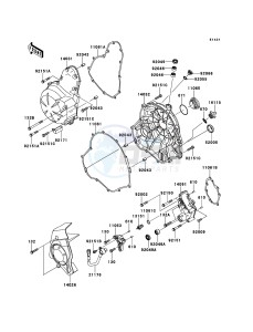 ER-6f EX650CBF GB XX (EU ME A(FRICA) drawing Engine Cover(s)