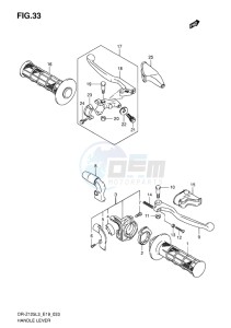 DR-Z125L EU drawing HANDLE LEVER