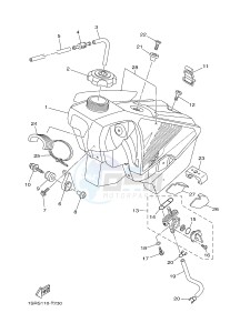 YZ125 (1SRT) drawing FUEL TANK