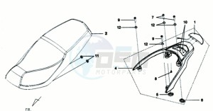 VS 125 drawing BUDDYSEAT - REAR LUGGAGE FRAME