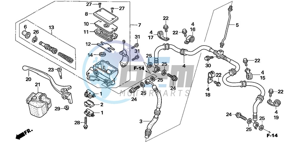 FR. BRAKE MASTER CYLINDER