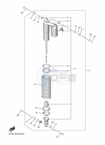 YZ250F (BSB7) drawing REAR SUSPENSION