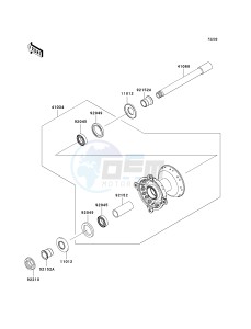 KX 250 T [KX250F] (TF) T6F drawing FRONT HUB