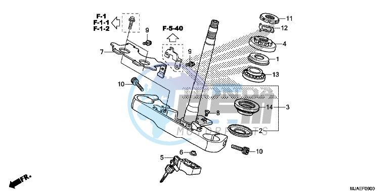 STEERING STEM (VT750CS/ C2B/ C)