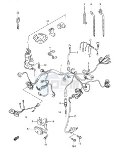 GSX750F (E2) drawing WIRING HARNESS (MODEL W X Y K1 K2)