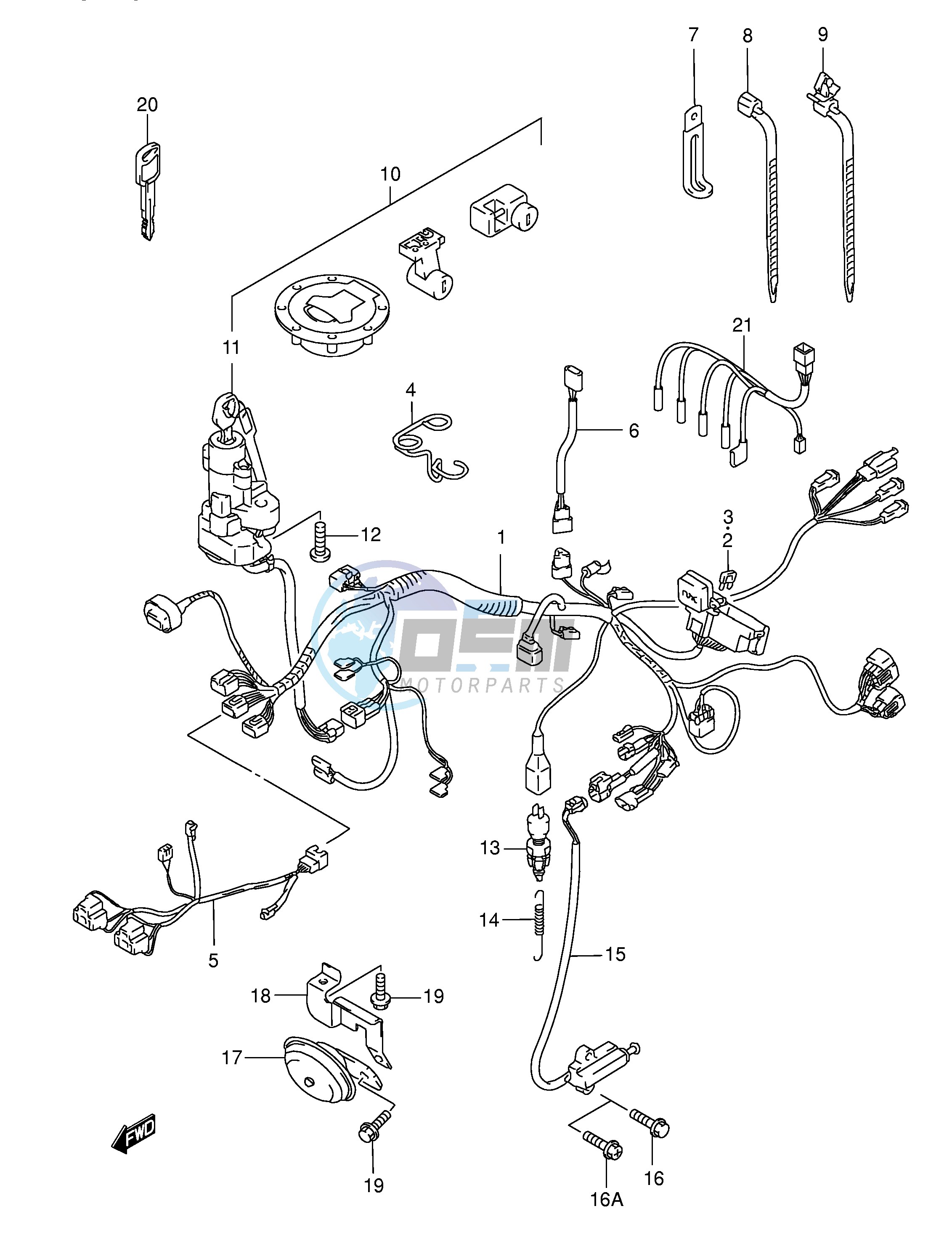 WIRING HARNESS (MODEL W X Y K1 K2)