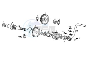 SENDA R - 50 cc drawing STARTING SHAFT