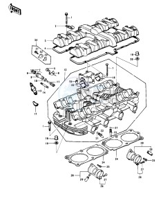 KZ 1000 C [POLICE 1000] (C1-C1A) [POLICE 1000] drawing CYLINDER HEAD_COVER -- 78 C1_C1A- -