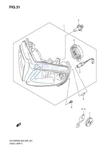 SV1000 (E3-E28) drawing HEADLAMP (SV1000S)