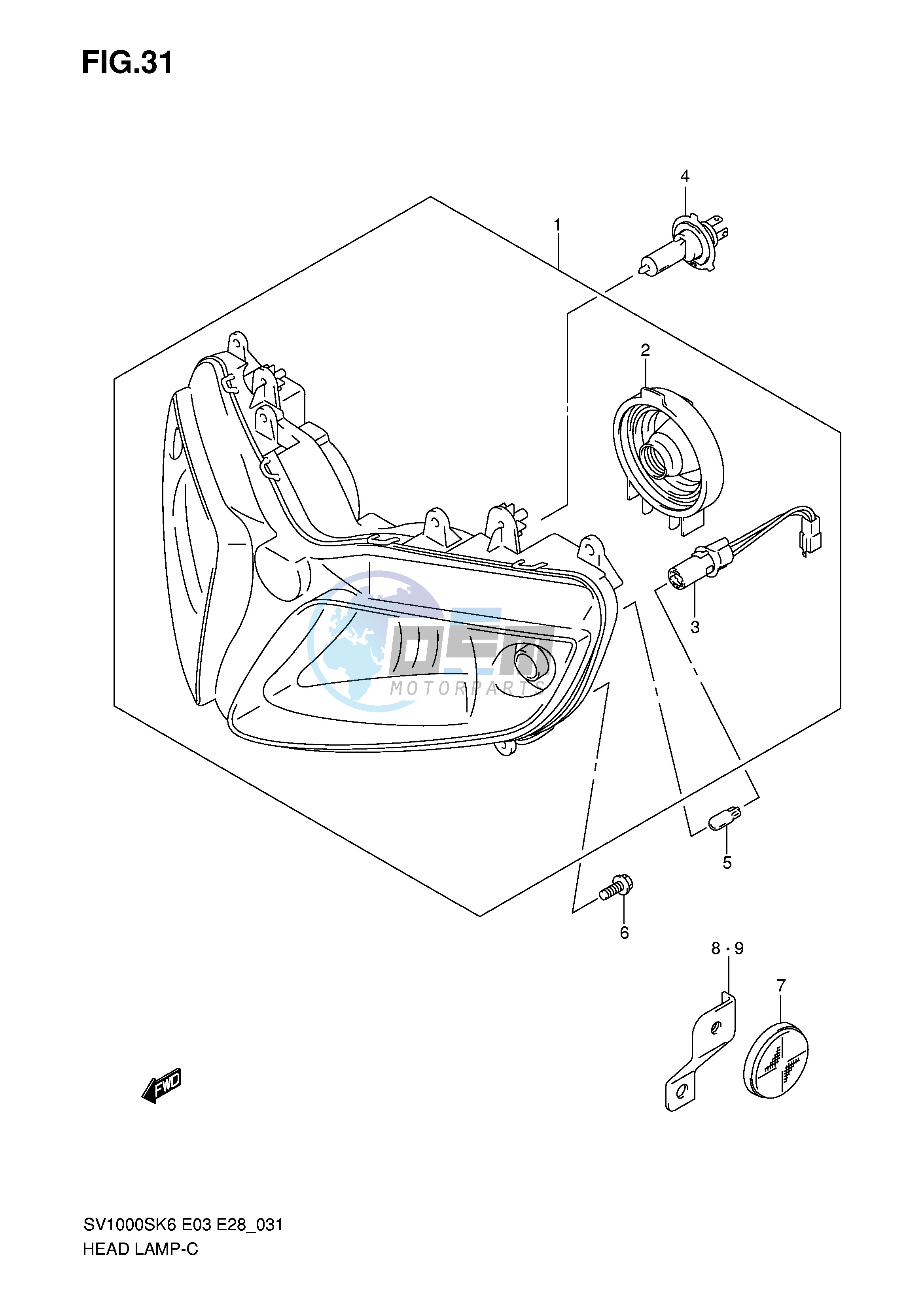 HEADLAMP (SV1000S)