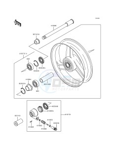 ZX 600 D [NINJA ZX-6] (D2-D4) [NINJA ZX-6] drawing FRONT HUB