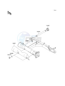 VN 1600 B [VULCAN 1600 MEAN STREAK] (B1-B2) [VULCAN 1600 MEAN STREAK] drawing SWINGARM