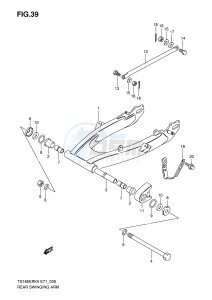 TS185ER (E71) drawing REAR SWINGING ARM