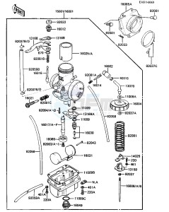 KDX 250 B [KDX250] (B3-B4) [KDX250] drawing CARBURETOR