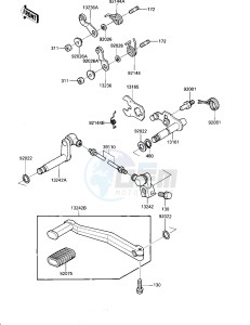 ZG 1200 B [VOYAGER XII] (B1-B5) [VOYAGER XII] drawing GEAR CHANGE MECHANISM