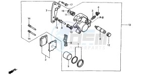 CR85R drawing FRONT BRAKE CALIPER