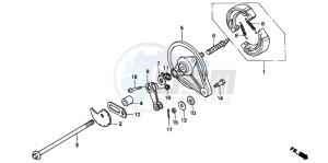 CRM50R drawing REAR BRAKE PANEL